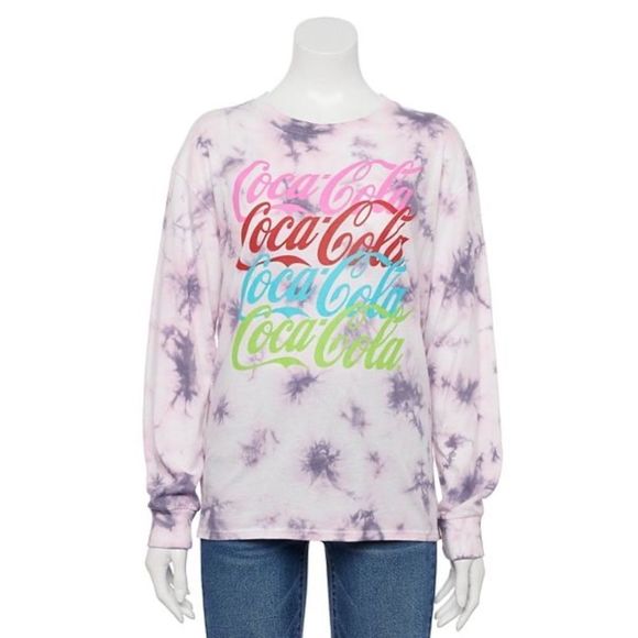 Coca Cola Tops - coca cola long sleeve shirt tie dyed
rainbow logo